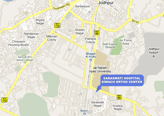 map of saraswati hospital jodhpur